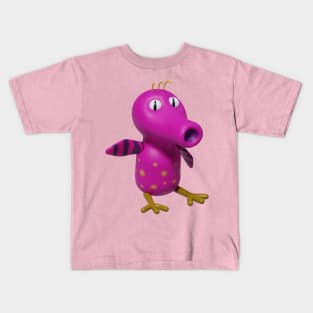 Cute pink bird Monster Kids T-Shirt